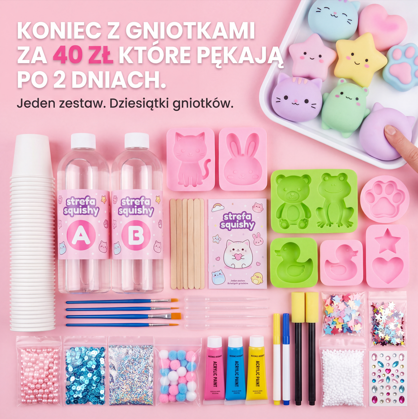 Strefa Squishy - Zestaw do samodzielnego tworzenia gniotków
